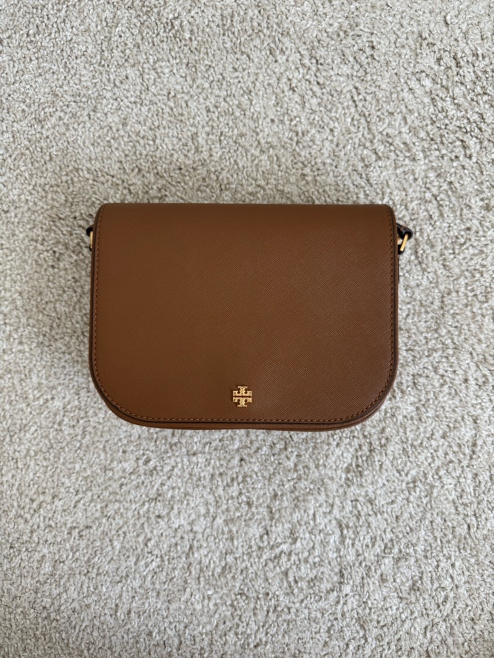 Tory Burch Emerson Leather Crossbody Saddle Bag